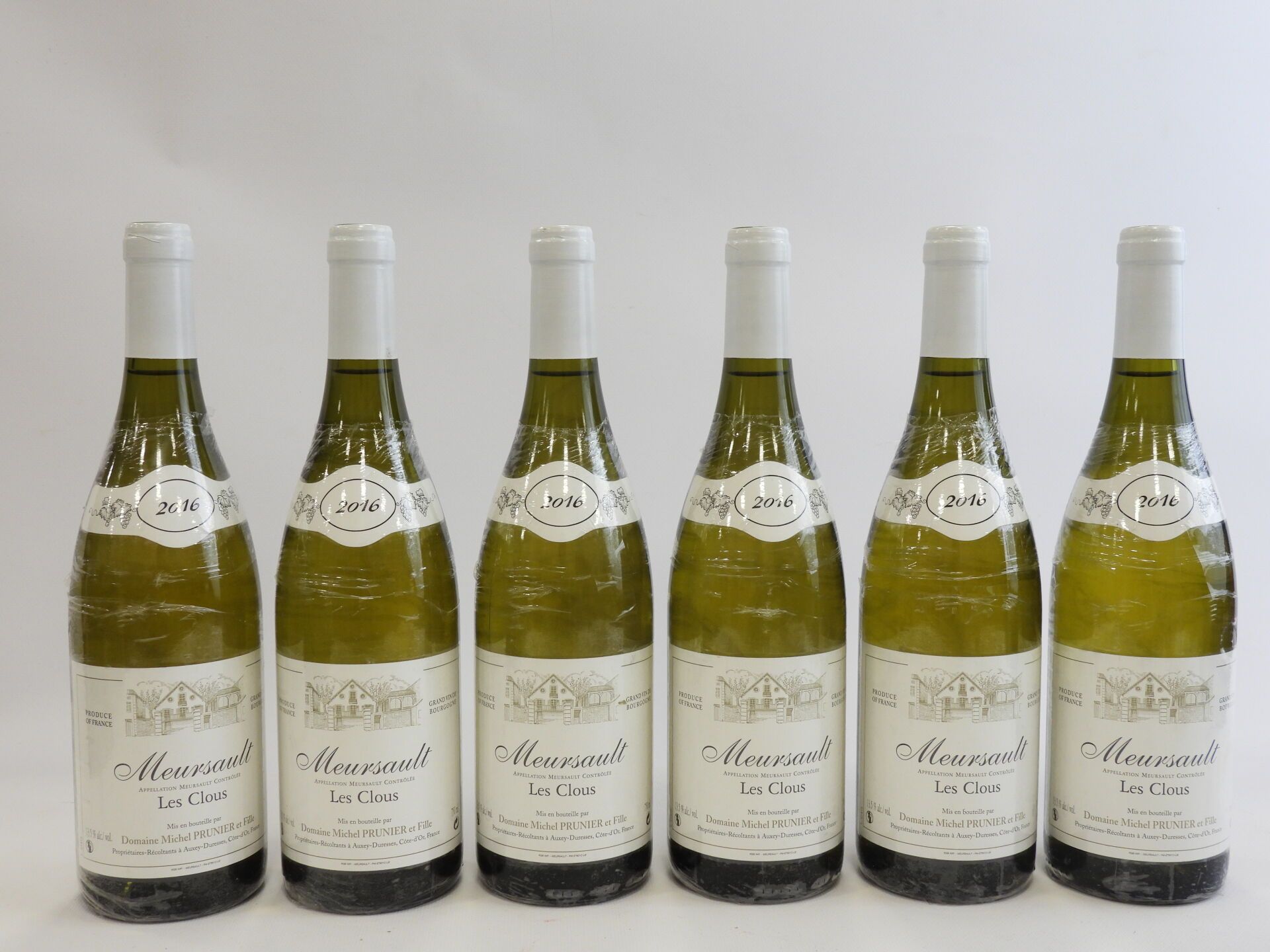 Null 6 bouteilles Meursault Les Clous Prunier et Fille 2016.