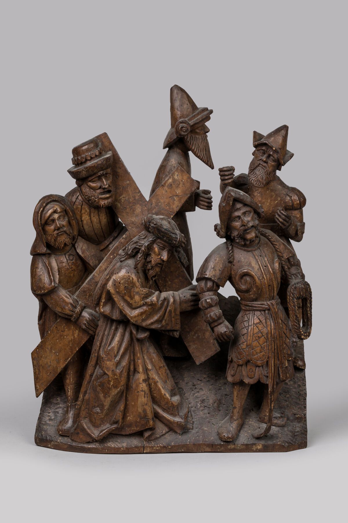 Null Groupe d'un retable en bois sculpté représentant le Portement de Croix
Brab&hellip;