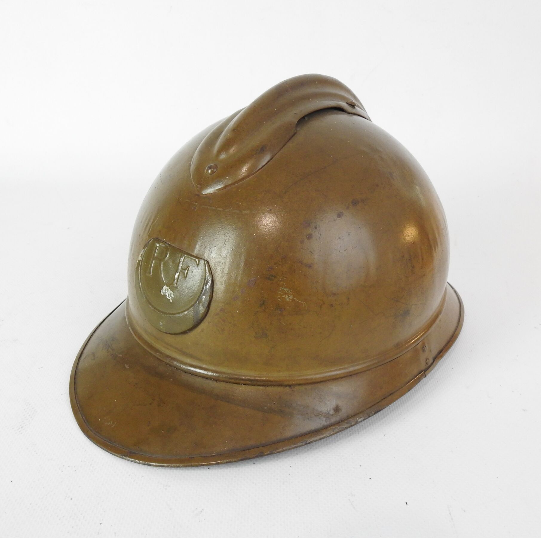 Null 阿尔及利亚步枪手。 阿德里安头盔模型1915年在钢厂涂成卡其色，武器的前部徽章颜色略有不同，第二种类型的内帽为棕色皮革，4个铝制调整片，棕色编织皮革下&hellip;