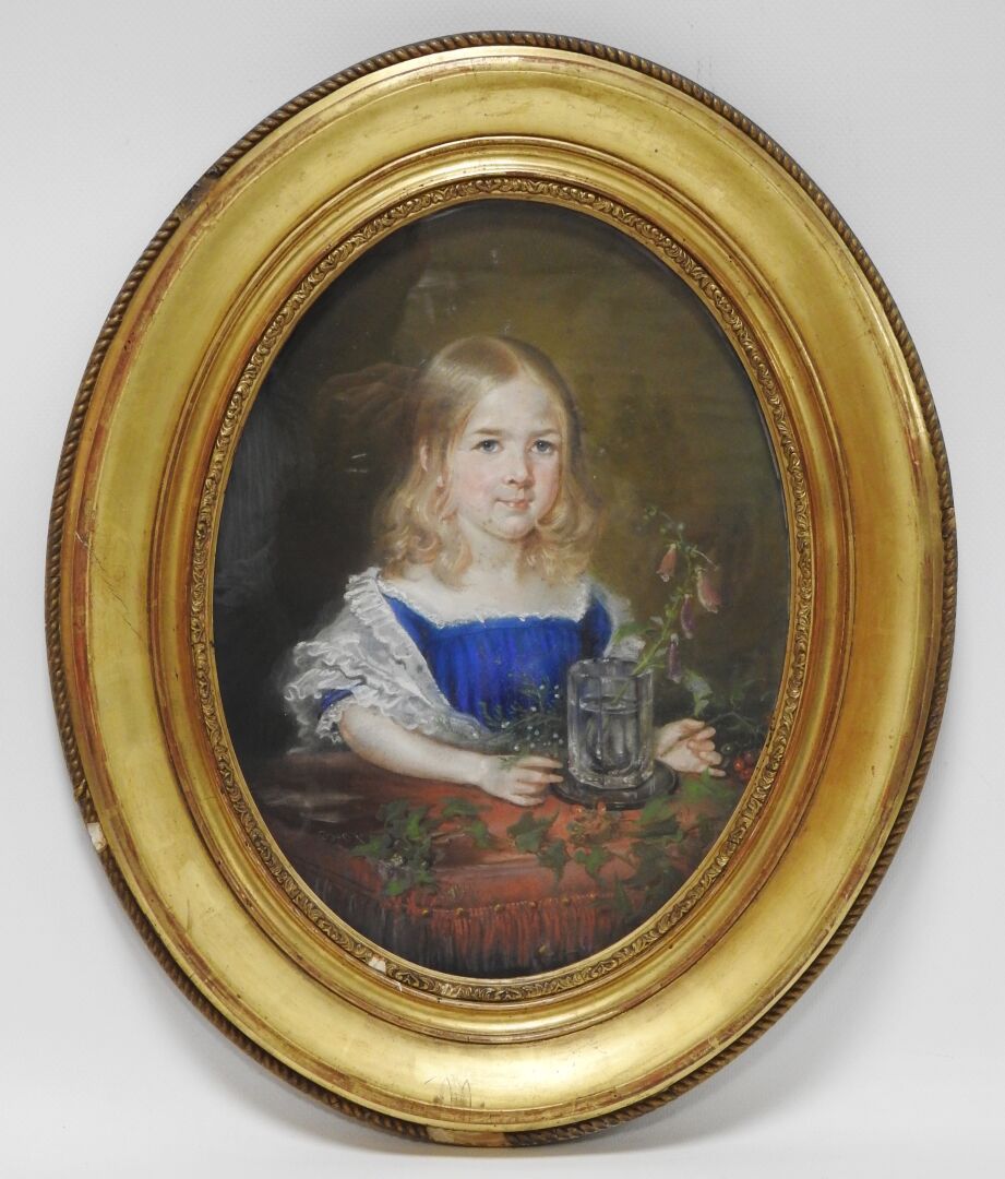 Null Hippolyte Joseph LEQUEUTRE (1793-1877) attribué à
Jeune fille composant un &hellip;