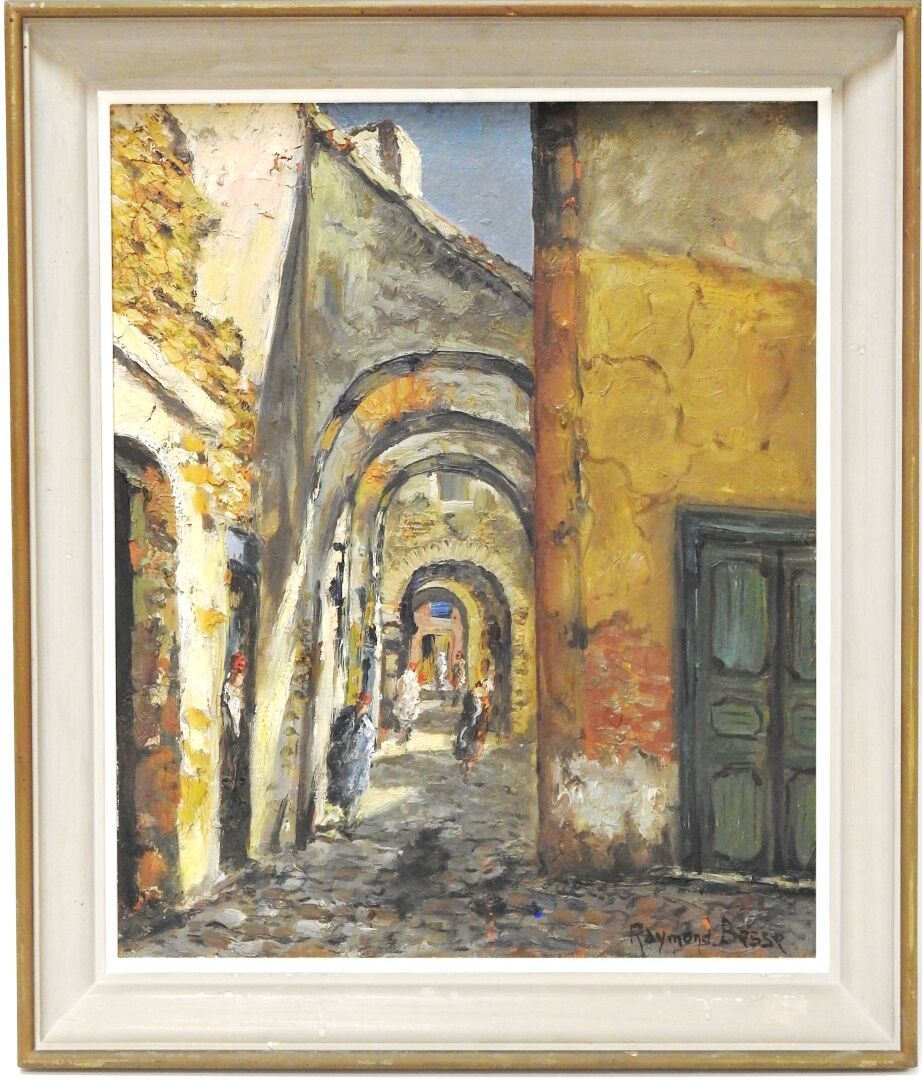 Null Raymond BESSE (1899 -1969)
Tunis, rue dans les Souks.
Huile sur toile. Sign&hellip;