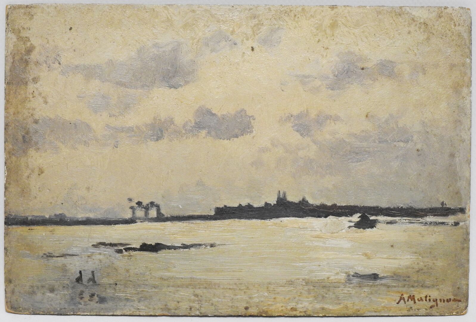 Null Albert MATIGNON (1869-1937)
La baie de Somme - Le Crotoy - Bassin de Chasse&hellip;