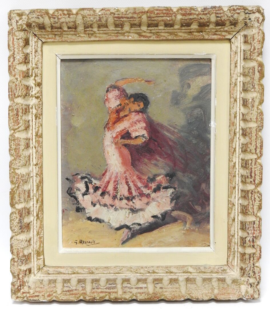 Null RÉGNAULT Georges (1898-1979)
La bailaora flamenca
Óleo sobre cartón
Firmado&hellip;