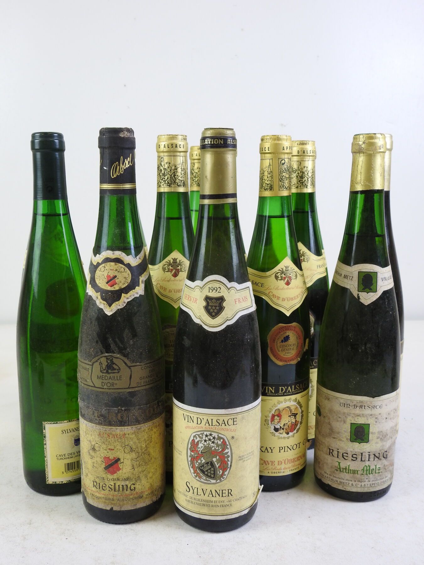 Null 15 bouteilles 
Tokay pinot gris cave d'obernai 1995
Sylvaner 1997
Riesling &hellip;