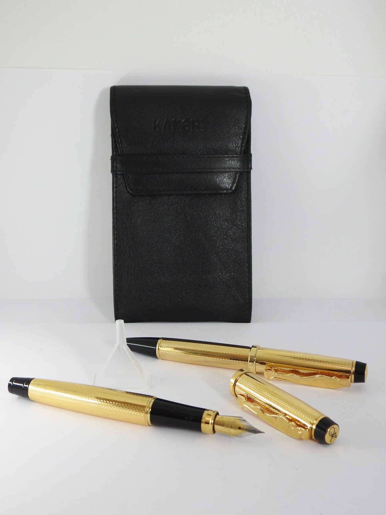 Null KANGRI - Geneva: Fountain pen/perfume spray ballpoint pen set, in black lea&hellip;