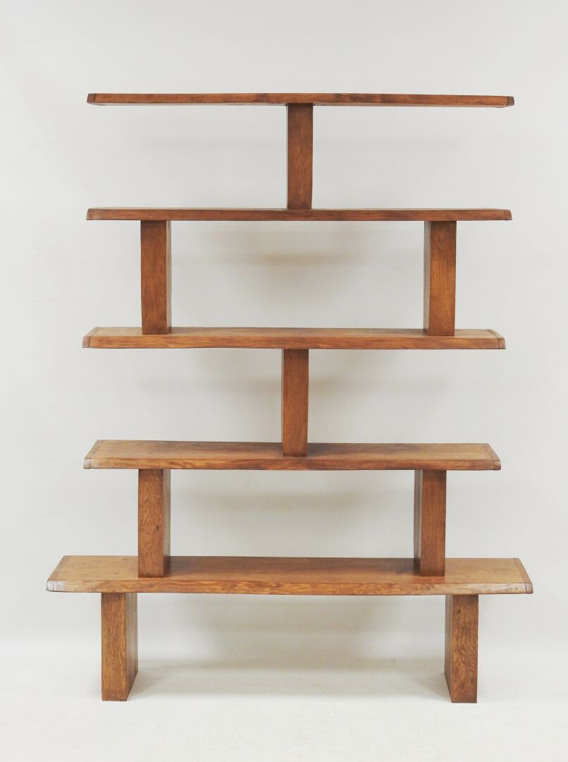 Null Obra moderna
Gran librería arquitectónica de madera natural con 5 estantes &hellip;