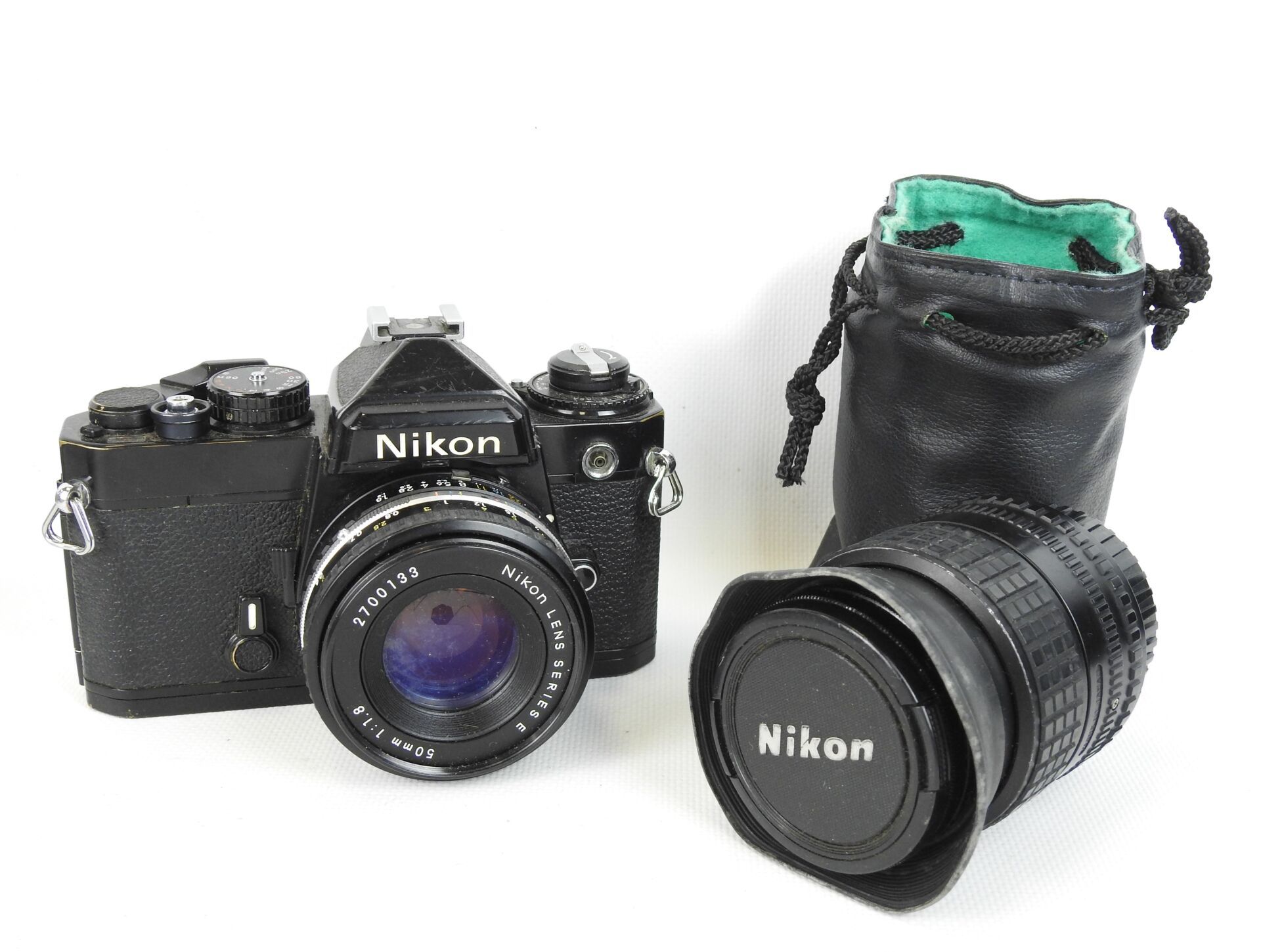 Null NIKON Lens séries E, 50 mm 1:1.8, N° 2700133 et objectif Nikon Lens série E&hellip;