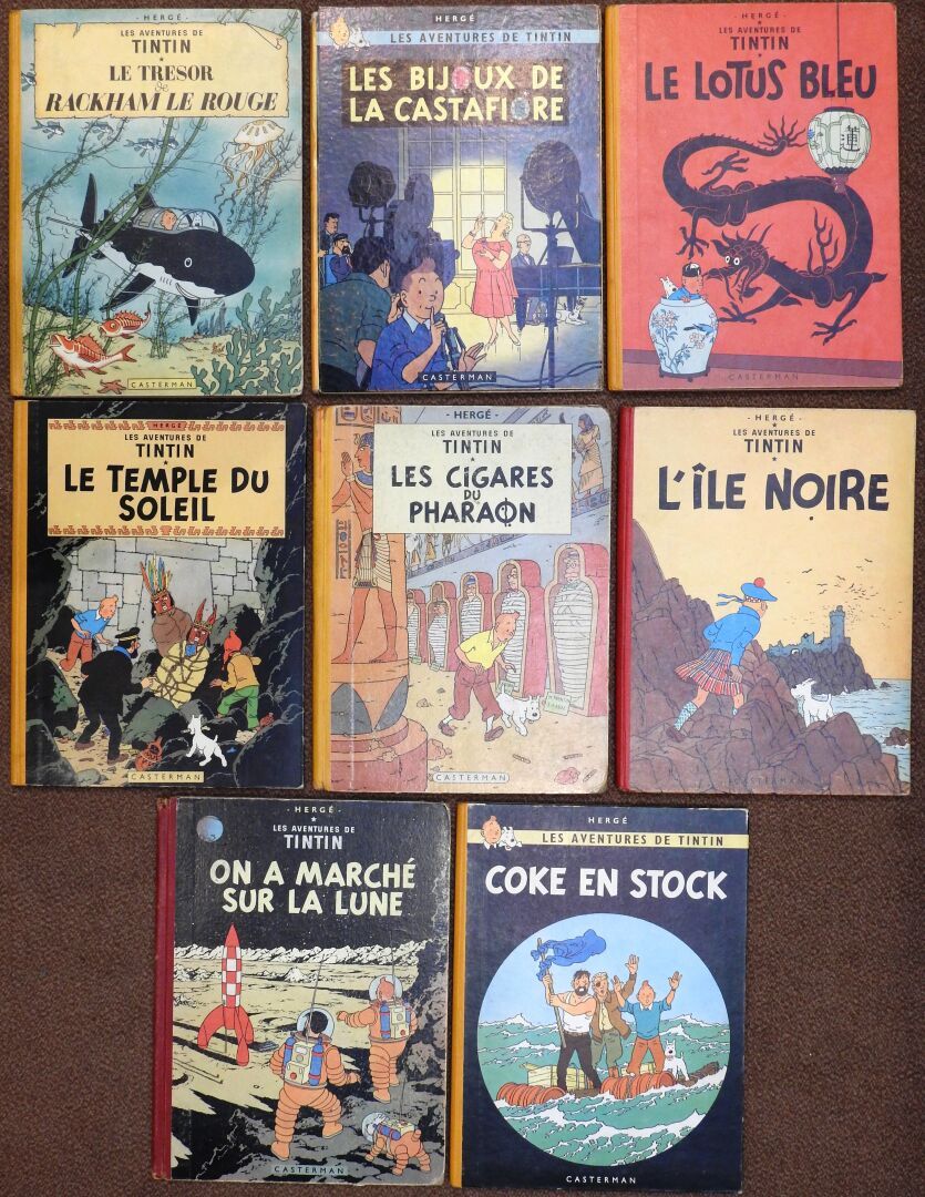 Null HERGÉ
8 albums de Tintin Édition Casterman. Période 50/60 comprenant : On a&hellip;