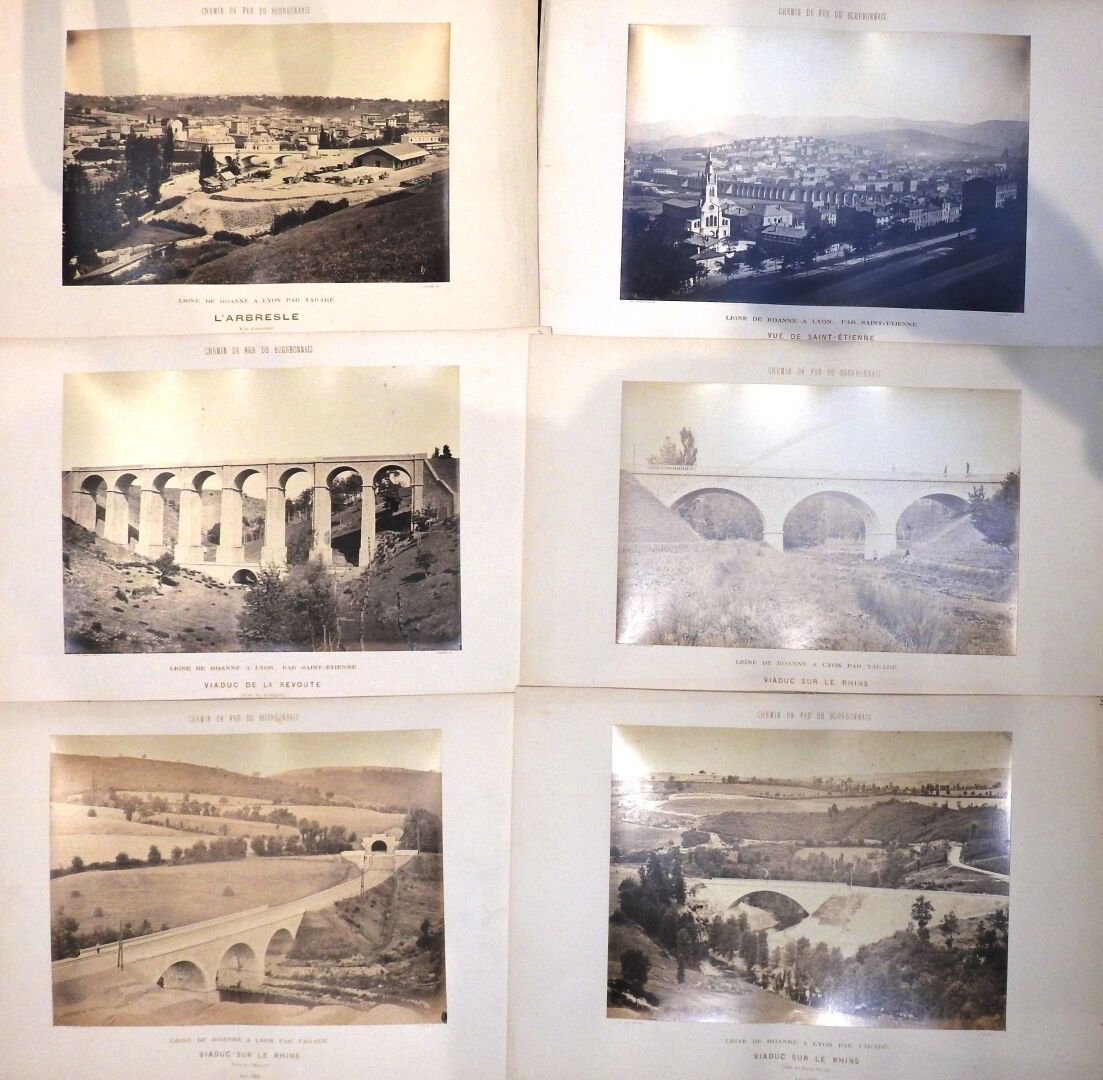 Null Lot de 19 photographies. Chemin de fer du Bourbonnais par Hippolyte Collard&hellip;