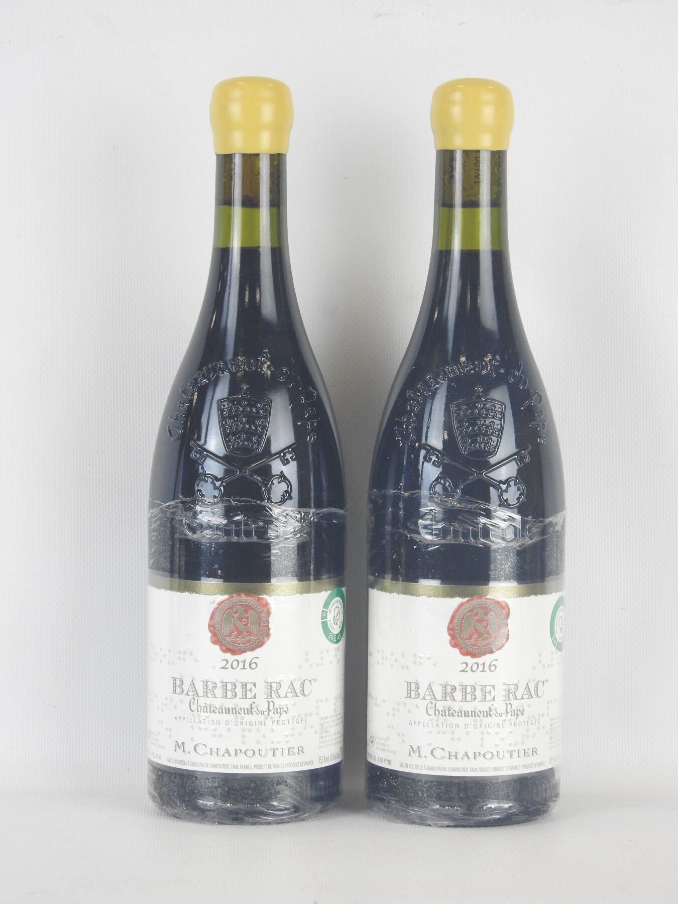 Null 2 bouteilles Barbe Rac Chateauneuf-du-Pape Domaine Chapoutier 2016