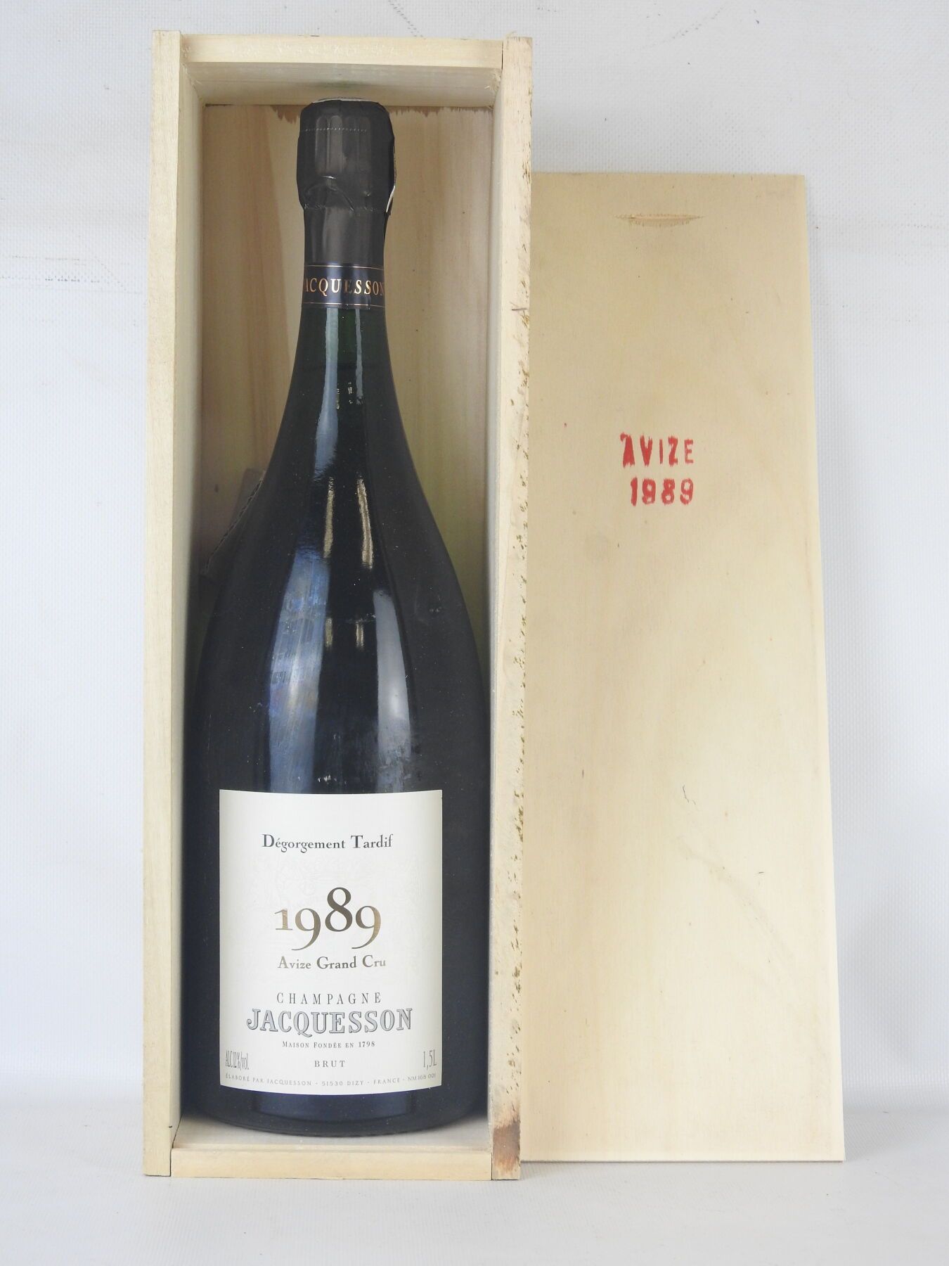 Null 1 Magnumflasche Champagner Jacquesson degorgement tardif signature 1989