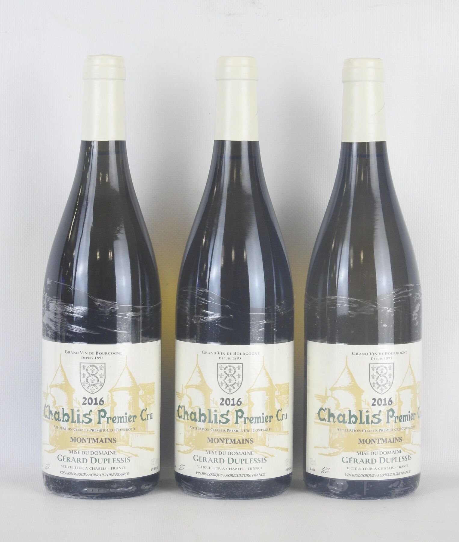 Null 3瓶2016年夏布利顶级蒙曼酒庄杜普莱斯酒庄葡萄酒