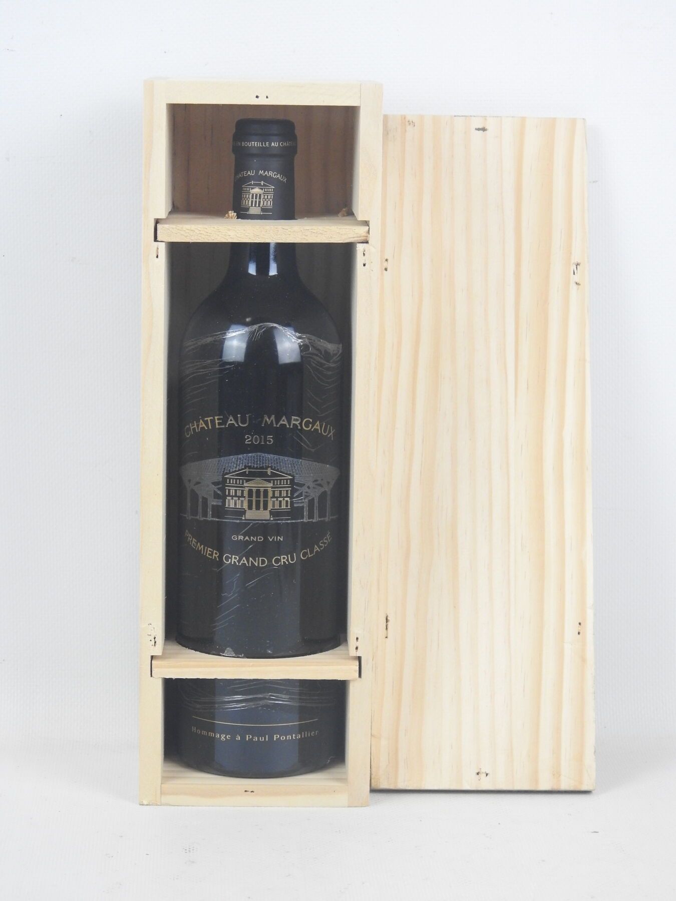 Null 1 bottiglia Château Margaux 1er grand cru classé 2015. Cassa di legno