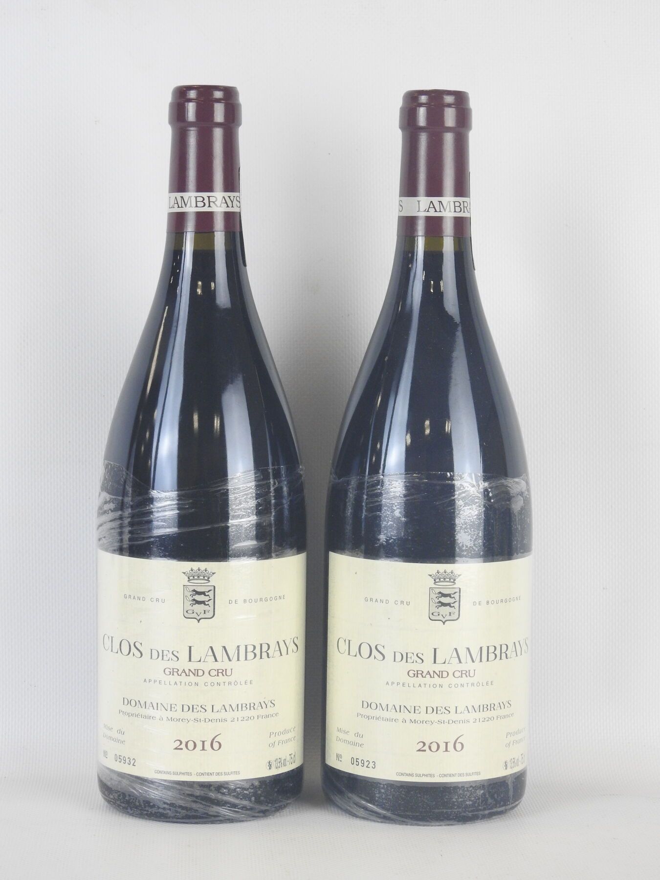 Null 2 bouteilles Clos des Lambrays Grand cru Domaine des Lambrays 2016
