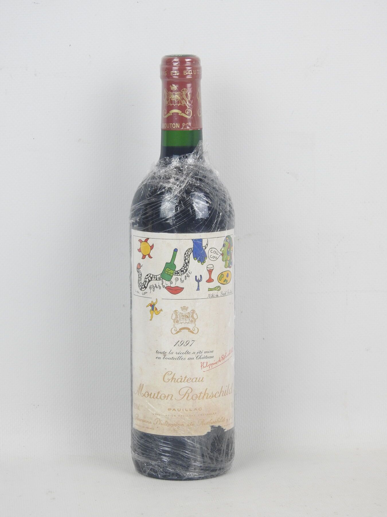 Null 1 bouteille Château Mouton Rothschild Pauillac 1997. Petit défaut étiquette