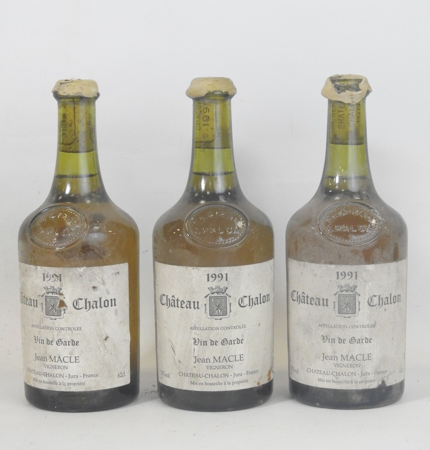 Null 3 bouteilles Château Chalon Jean Macle 1991.