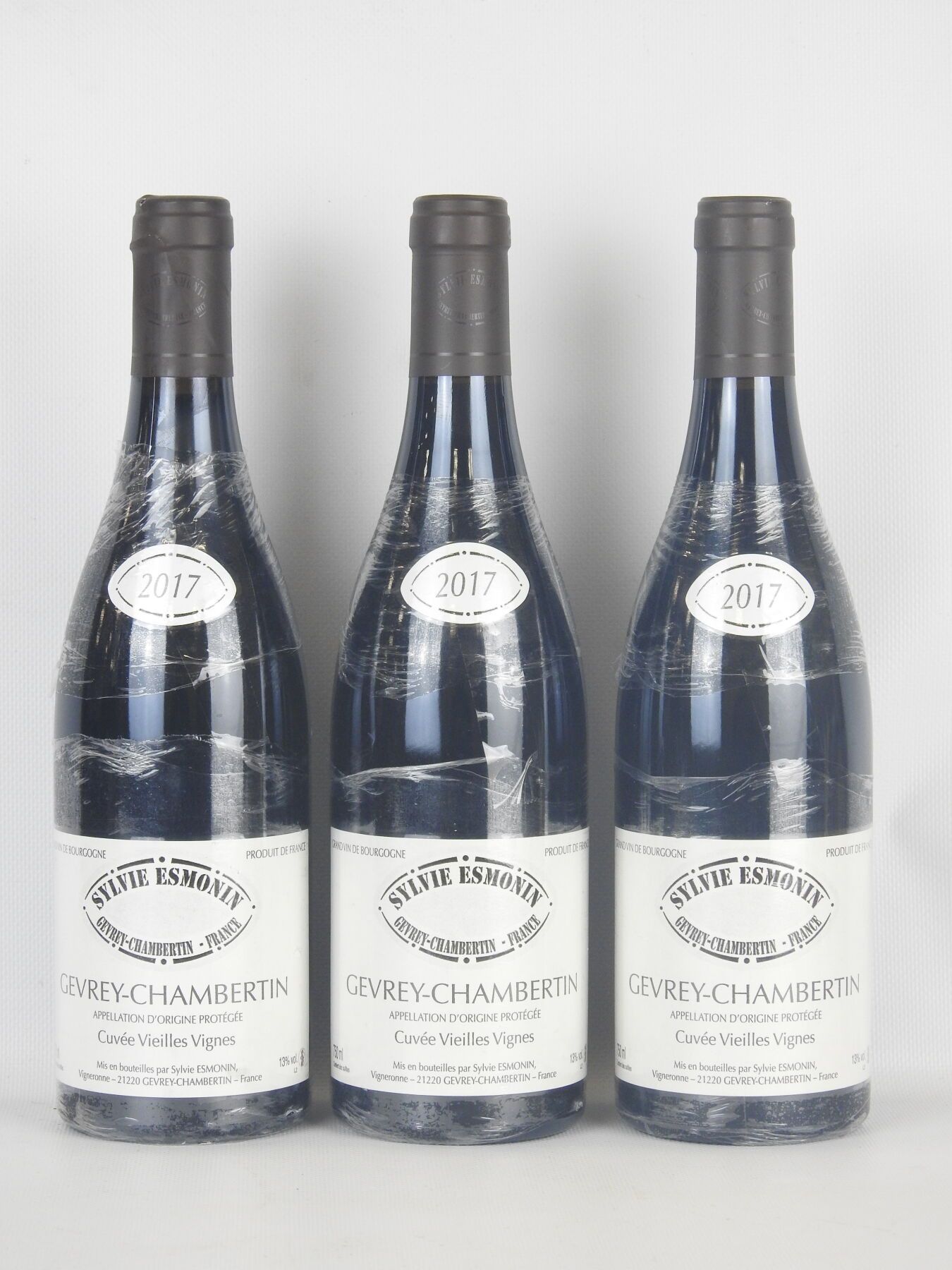 Null 3 bottiglie Gevrey-Chambertin Cuvée Vieilles Vignes Sylvie Esmonin 2017