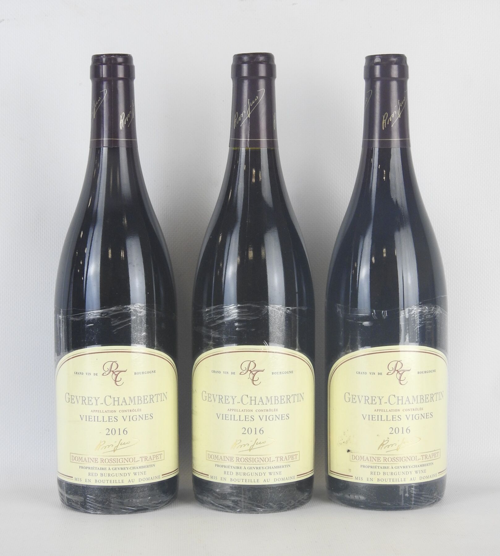Null 3 bottles Gevrey Chambertin Vieilles Vignes 2016 Domaine Rossignol-Trapet