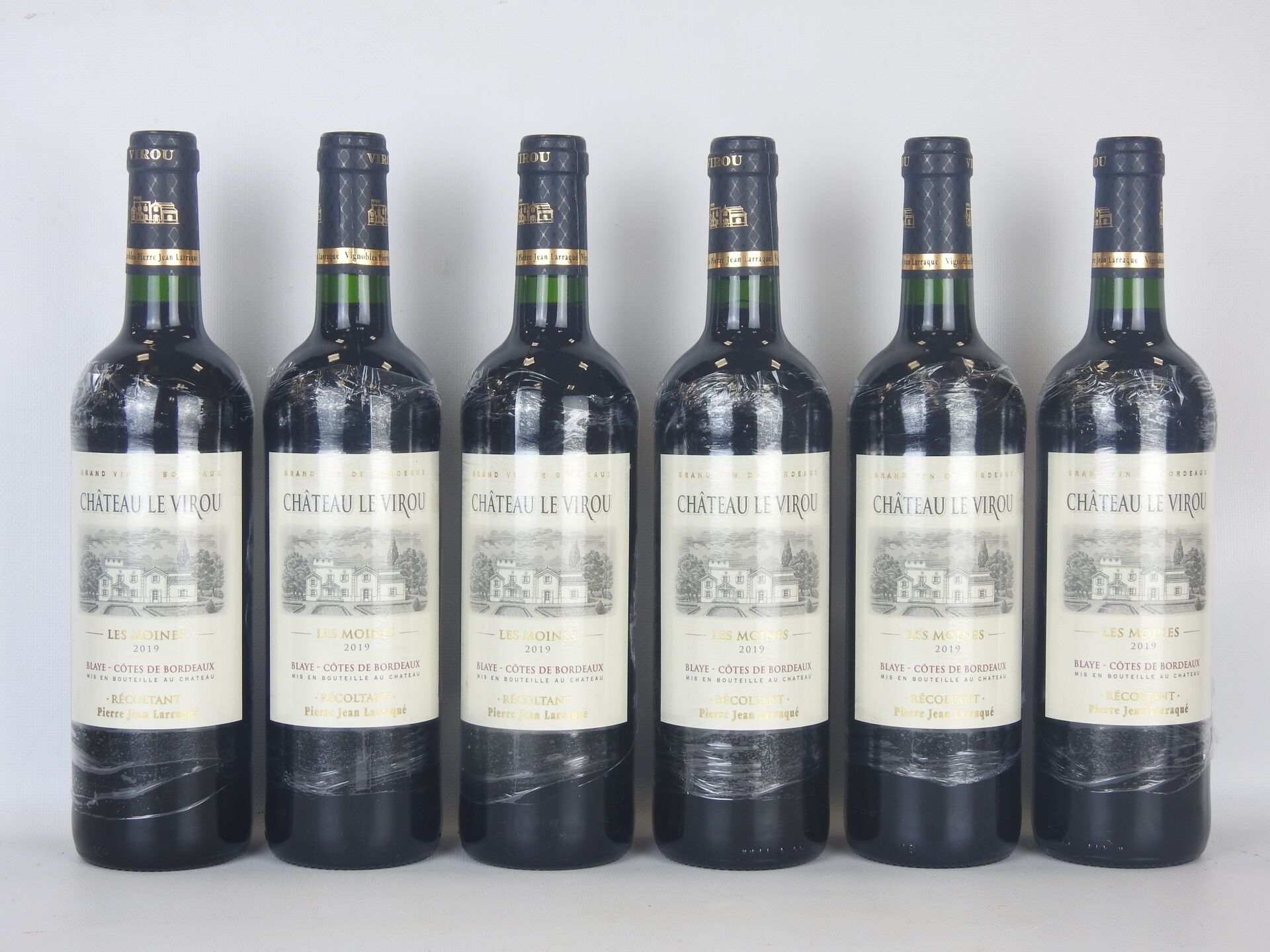 Null 6 bouteilles Château Le Virou Les Moines Blaye - Côtes de Bordeaux 2019 P.J&hellip;