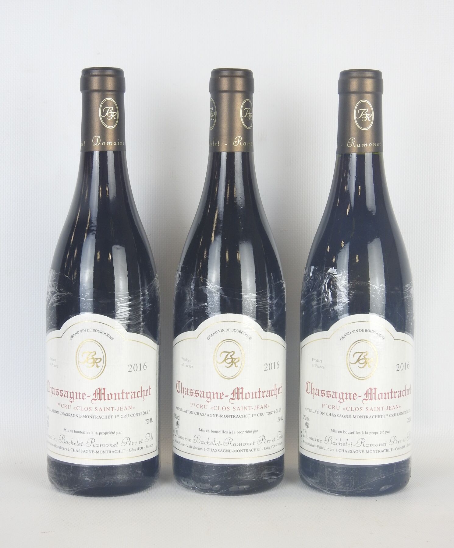 Null 3 bouteilles Chassagne-Montrachet 1er cru Clos Saint Jean 2016 Domaine Bach&hellip;