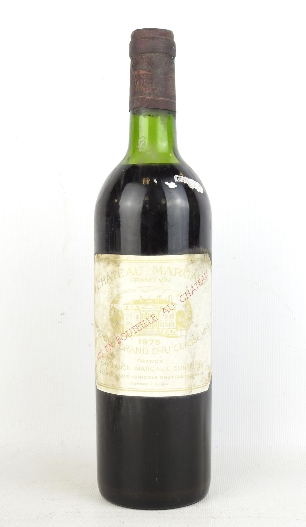 Null 1 bouteille Château Margaux 1er Grand Cru Classé 1975. Niveau légèrement ba&hellip;