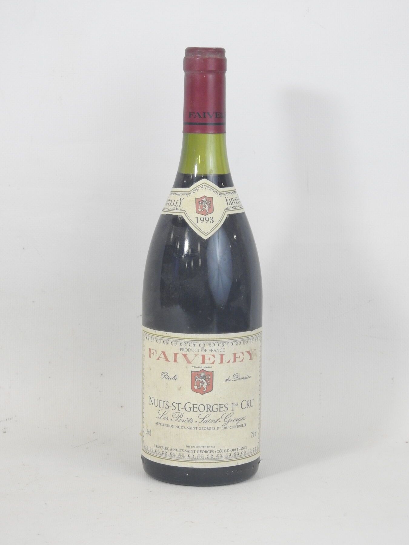 Null 1 bouteille Nuits-St-Georges 1er cru Les Porêts Saint-George. Faiveley 1993