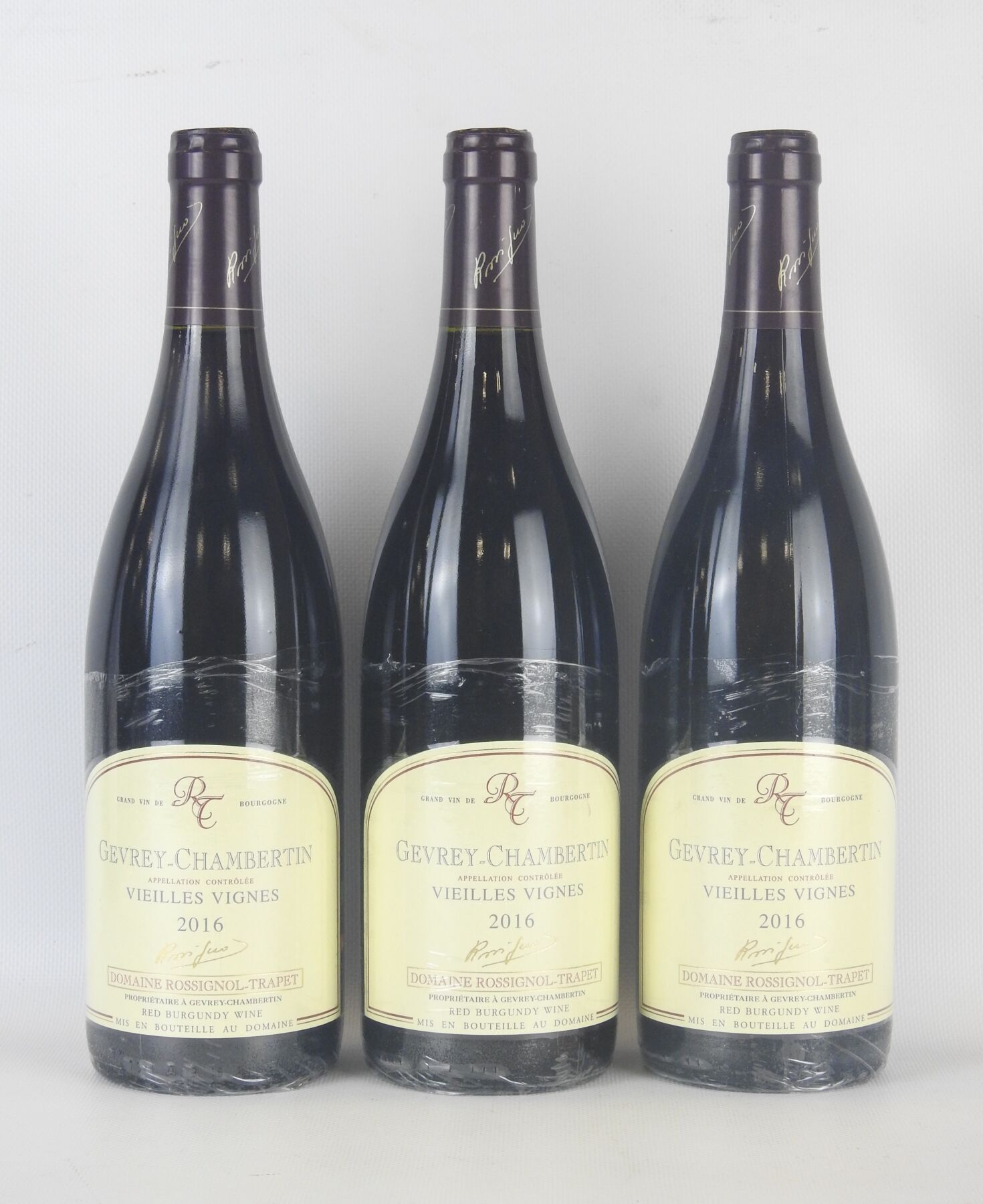 Null 3 botellas Gevrey Chambertin Vieilles Vignes 2016 Domaine Rossignol-Trapet
