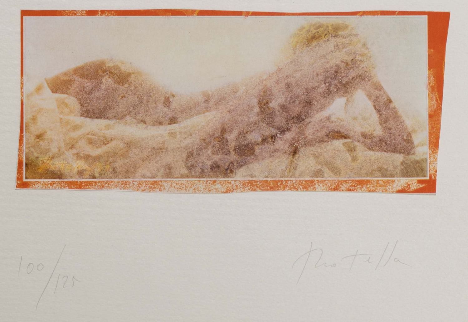 Mimmo Rotella (Catanzaro 1918 – Milano 2006), “Figura distesa”. 图形作品，右下角有签名 "Rot&hellip;