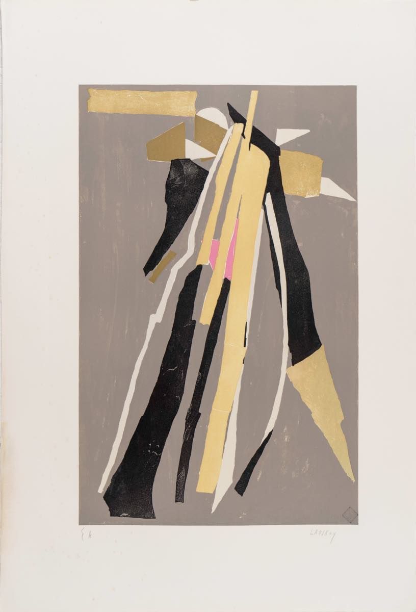André Lanskoy (Mosca 1902 - Parigi 1976), “Composizione”. Litografia a colori su&hellip;