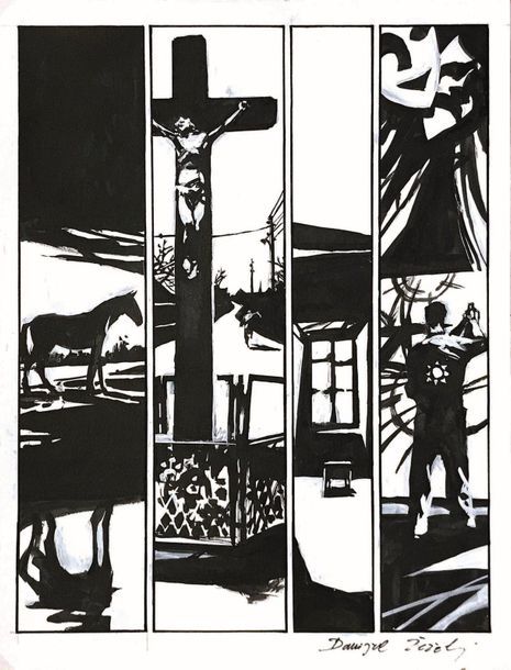 Danijel Žeželj (1966), Graphic Novel Art original de roman graphique. Crayon et &hellip;