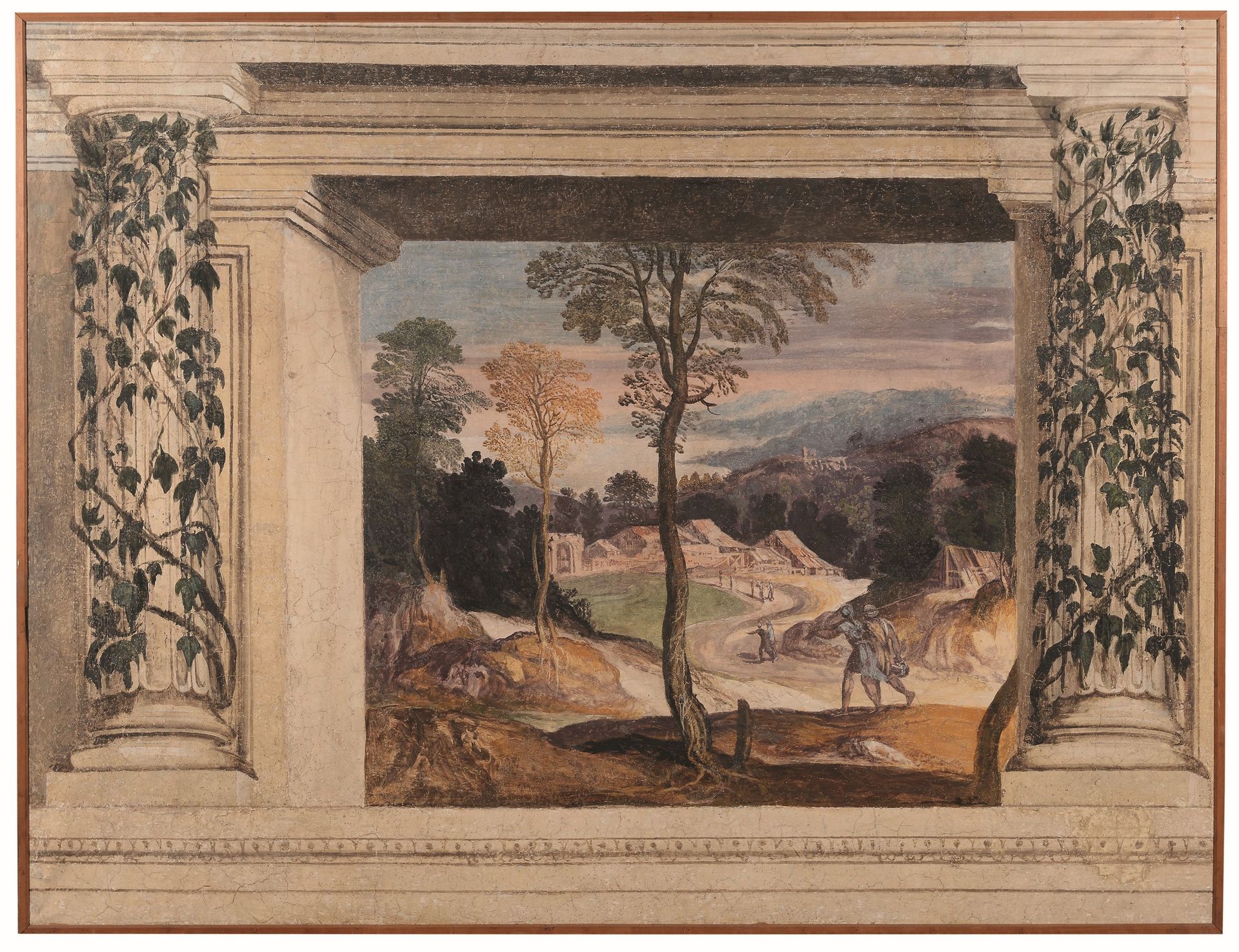 Girolamo Muziano (Acquafredda, 1532 - Roma, 1592), Paesaggio nei pressi del Cast&hellip;