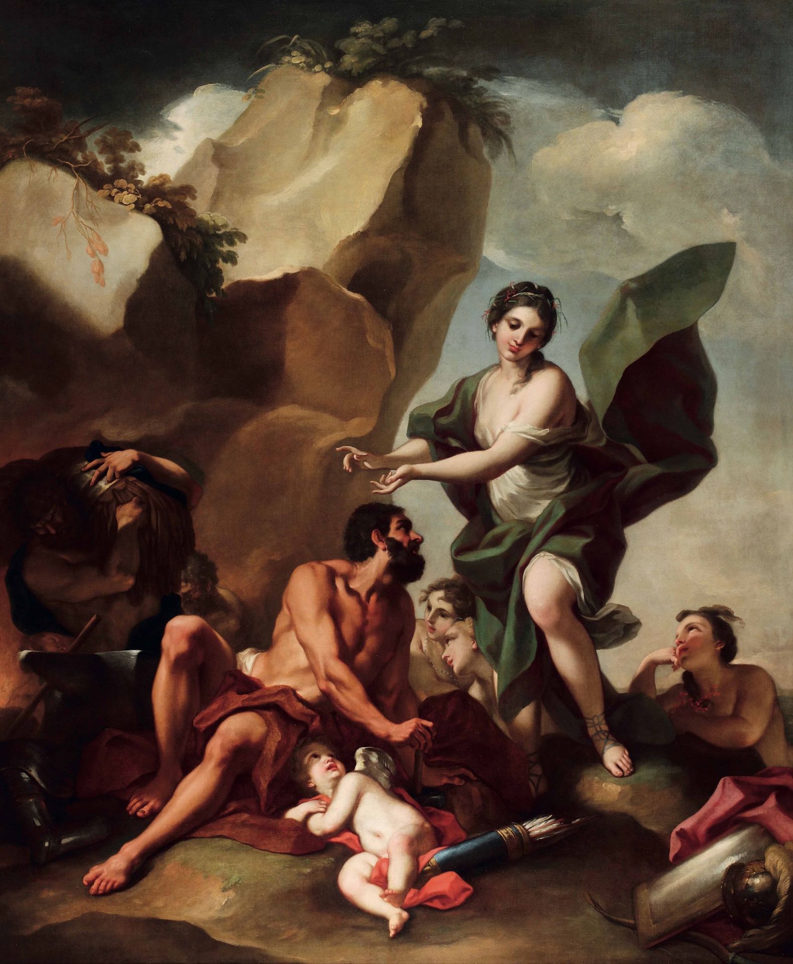 Antonio Balestra (Verona 1666-1740), Teti nella fucina di Vulcano olio su tela, &hellip;