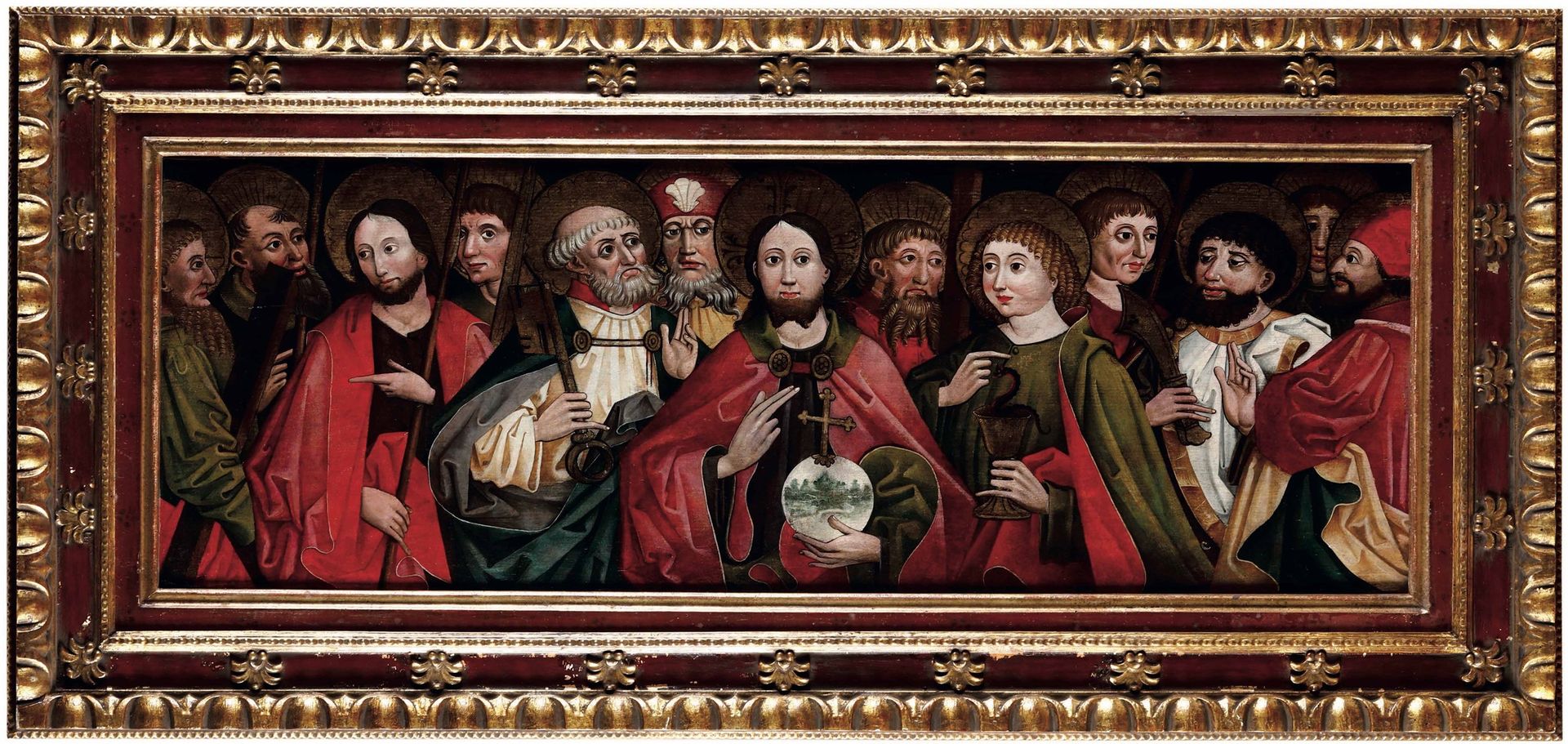 Michael Pacher (Falzes 1435 - Salisburgo 1498), Cristo tra gli apostoli Öl auf P&hellip;