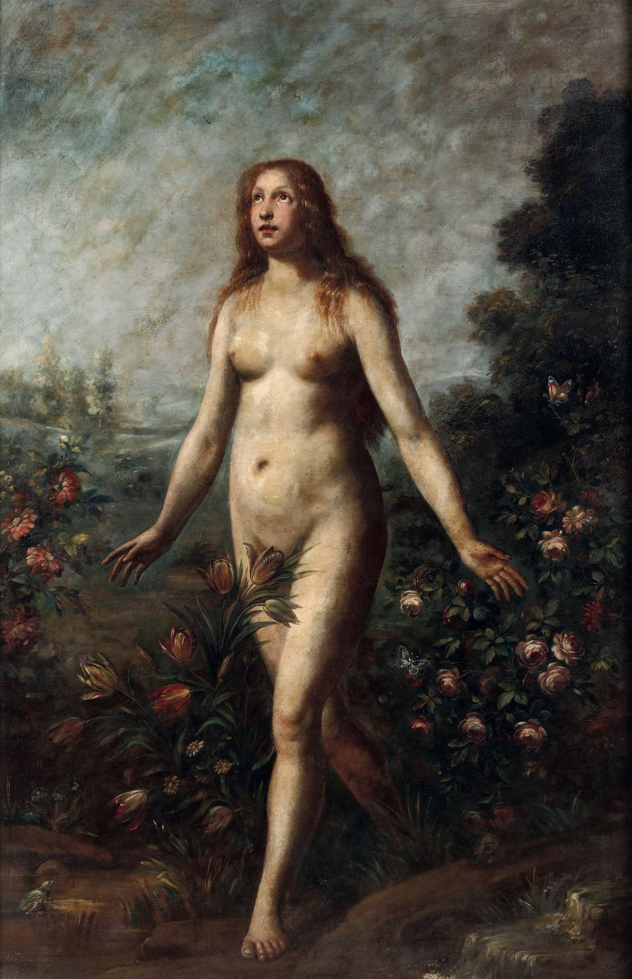 Artista fiammingo attivo a Genova nel XVII secolo, Eva nel giardino dell'Eden 布面&hellip;