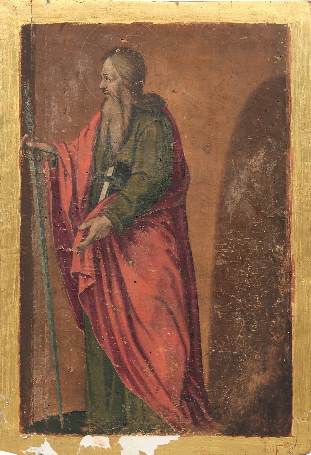 Scuola dell’Italia settentrionale del XVI secolo, S. Pietro e S. Paolo 木板油画一对，54&hellip;