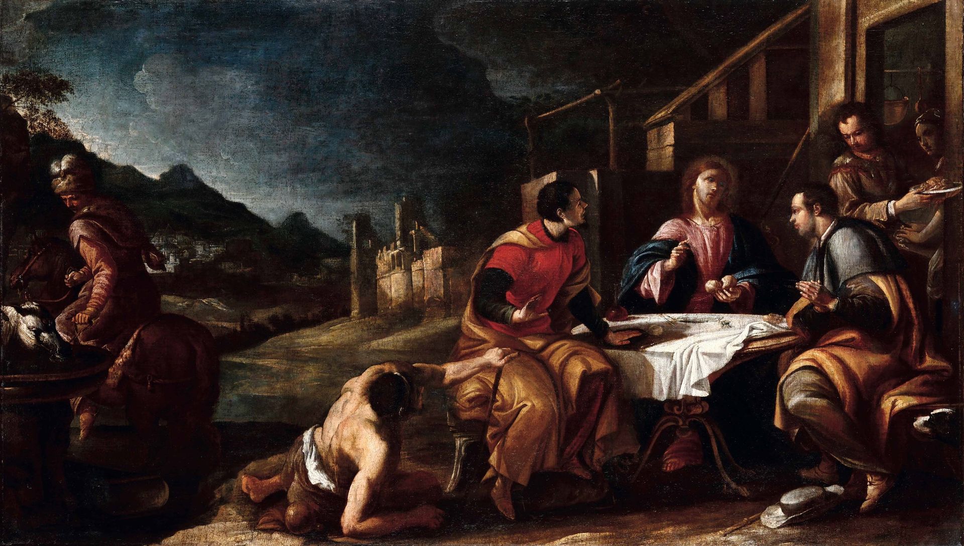 Ludovico Cardi detto il Cigoli (? 1559 - Roma 1613), ambito di, Cena di Emmaus h&hellip;