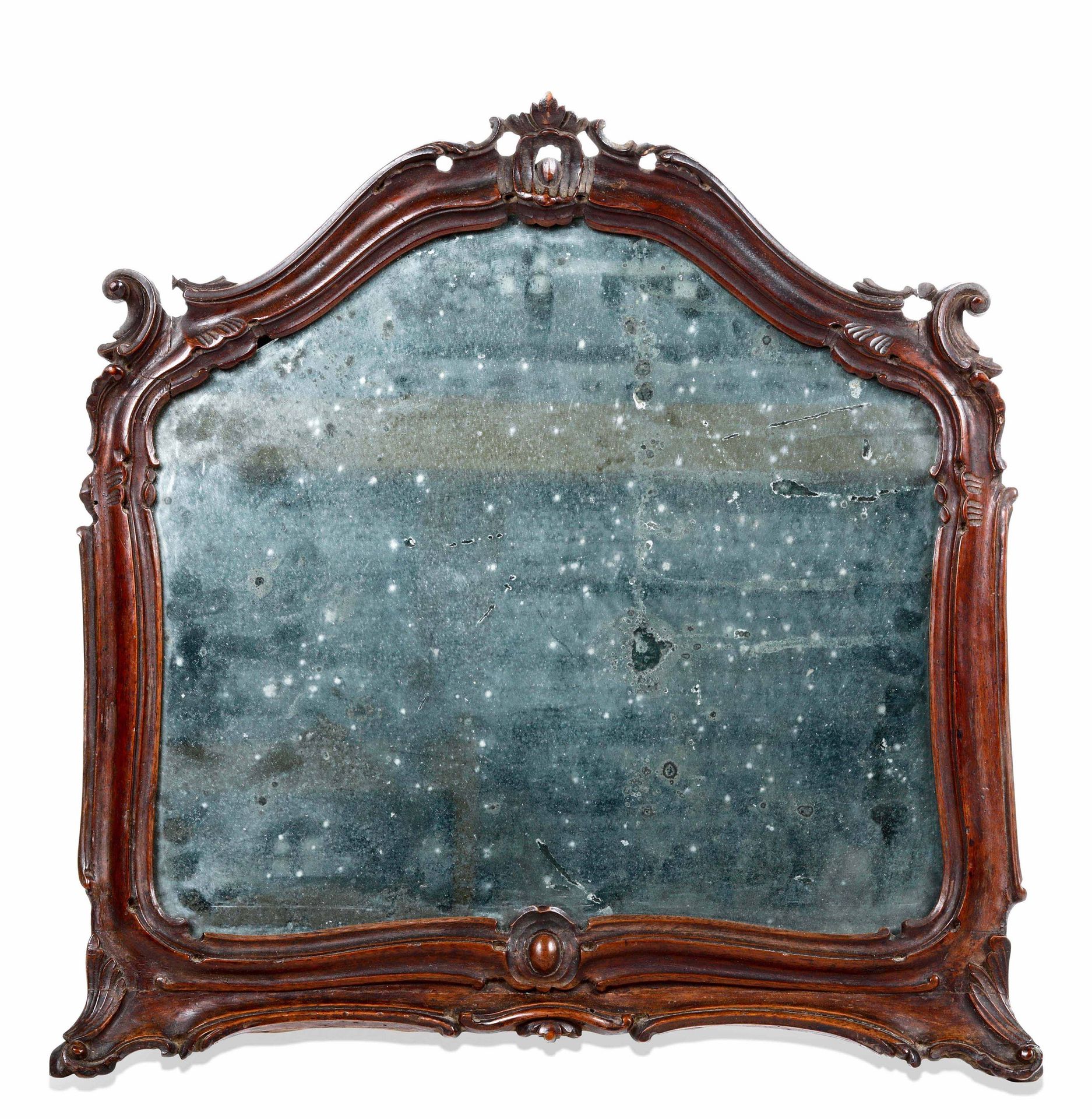 Specchiera da tavolo in legno scolpito, XIX secolo, cm 45x45
