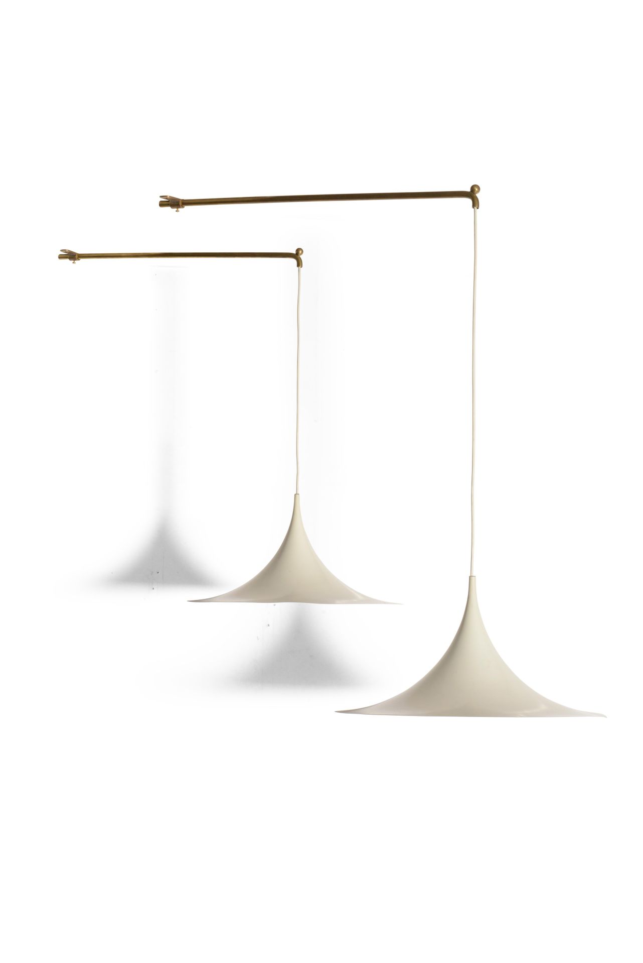 Claus Bonderup e Torsten Thorup , Coppia di lampade a soffitto mod. Gubi con str&hellip;