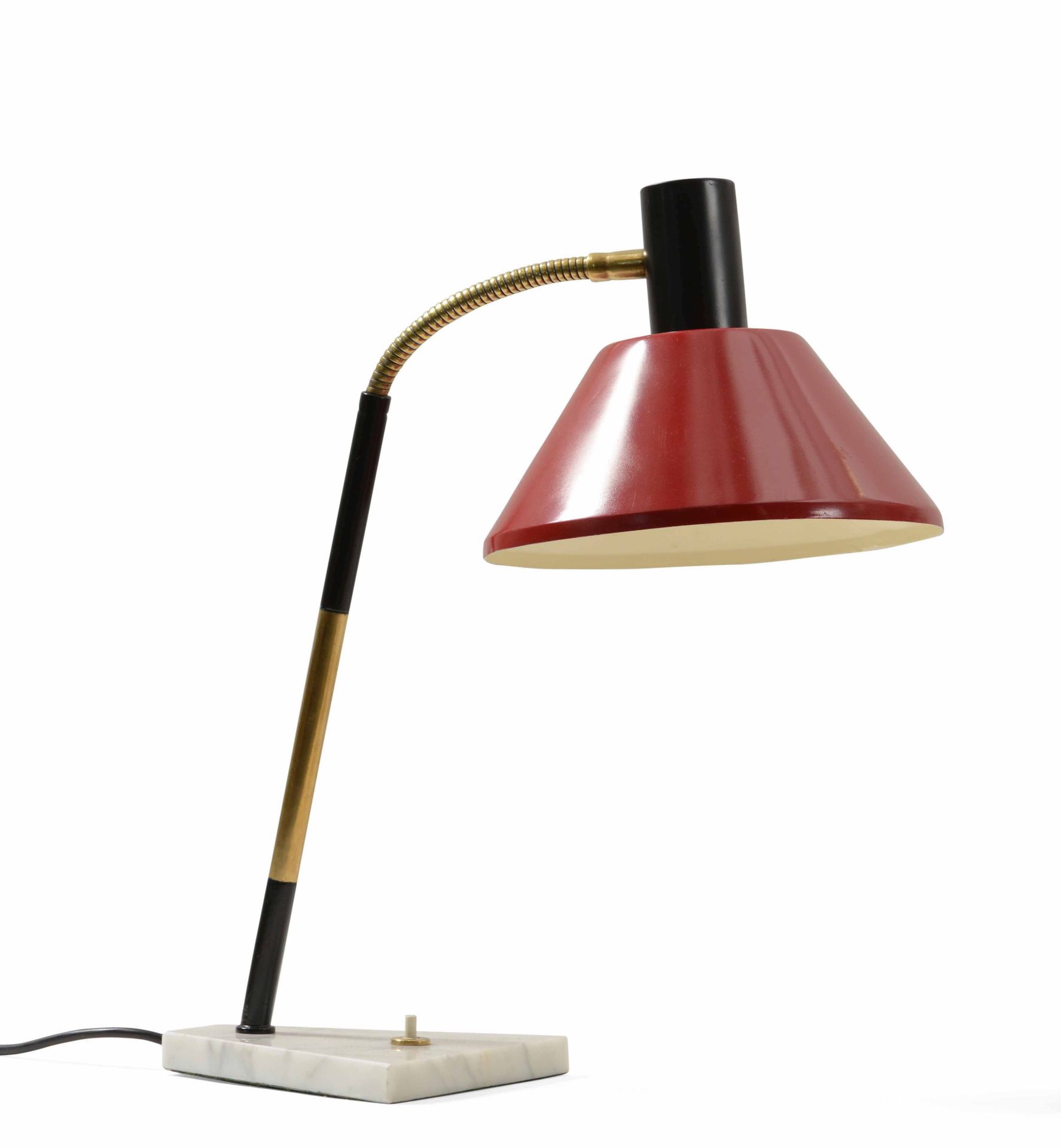 Stilux, Lampe de table avec structure en laiton et métal laqué, diffuseur réglab&hellip;