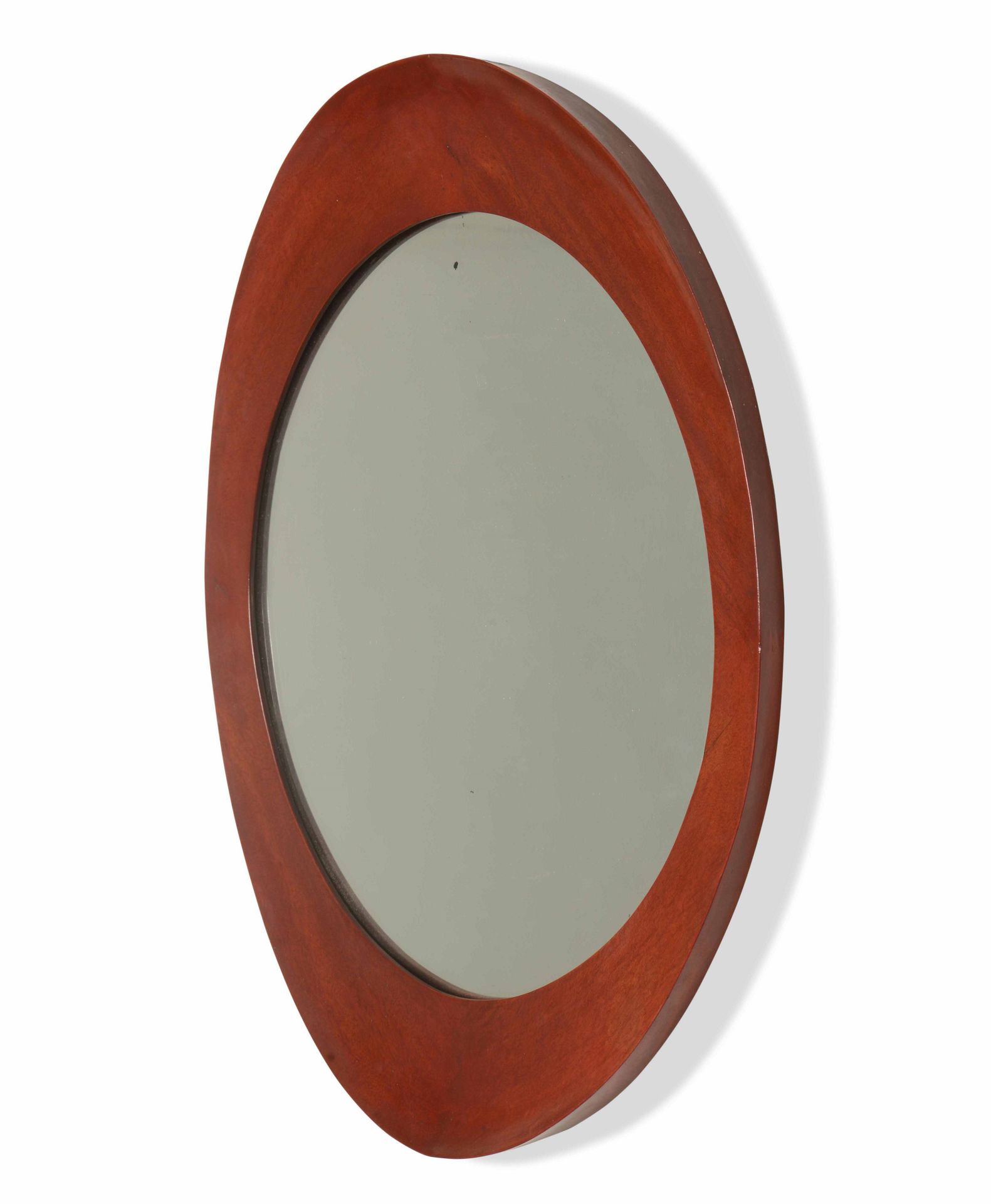 Franco Campo e Carlo Graffi, Mirror with structure and frame in curved wood. Man&hellip;