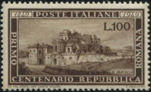 1949, Repubblica Italiana, Rep. Romana, 100 lires de gomme non endommagée (S.600&hellip;