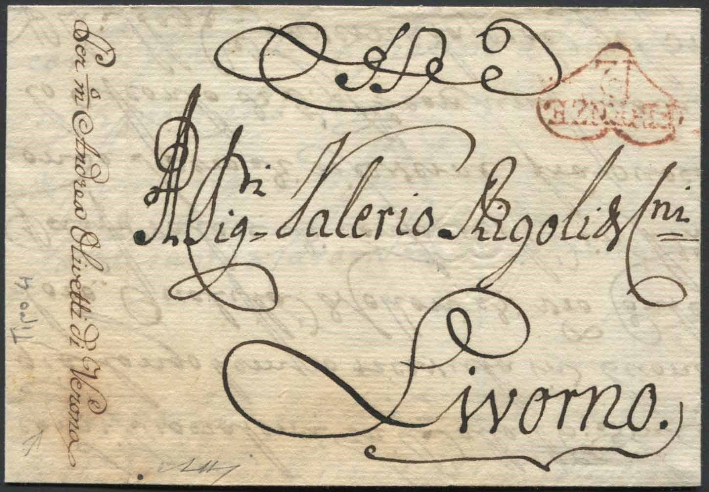 Toscana. Lettera da Aquisgrana per Livorno, via Firenze del 13 Marzo 1778., Esta&hellip;