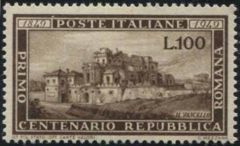 1949, Repubblica Italiana, Rep. Romana, Caoutchouc intact (S. 600). Parfait.