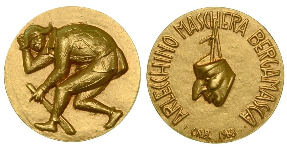 BERGAMO. Medaglia in oro del Circolo Numismatico Bergamasco per commemorare Arle&hellip;