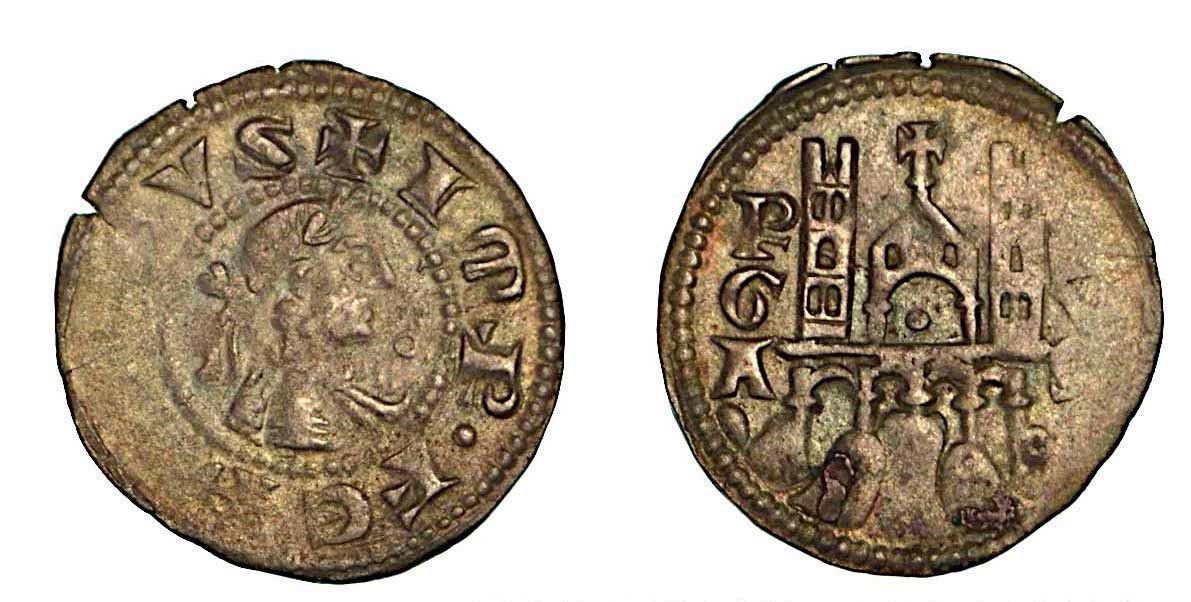BERGAMO. Comune, a nome di Federico II (1194-1250)., Denaro planeto, anni 1282-1&hellip;