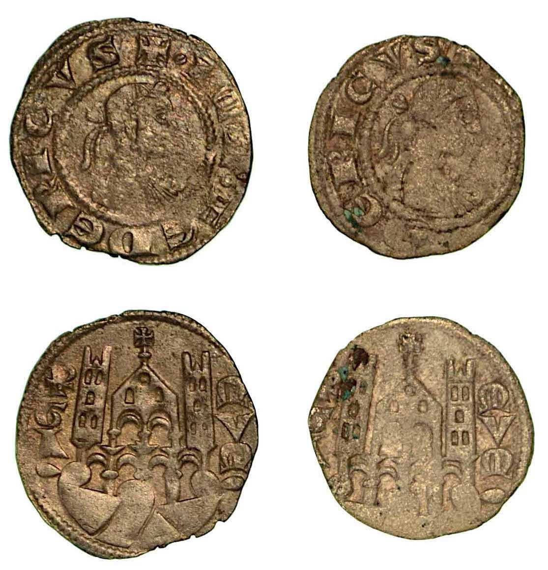 BERGAMO. Comune, a nome di Federico II (1194-1250)., Lotto di due esemplari. Den&hellip;