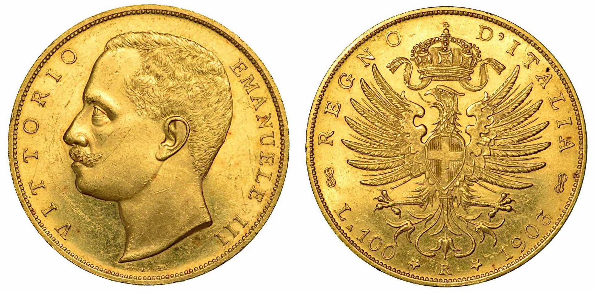 REGNO D'ITALIA. Vittorio Emanuele III di Savoia, 1900-1946., 100 Lire 1903. Aqui&hellip;