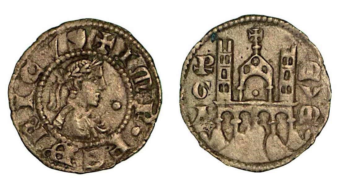 BERGAMO. Comune, a nome di Federico II (1194-1250)., Denaro planeto, anni 1282-1&hellip;