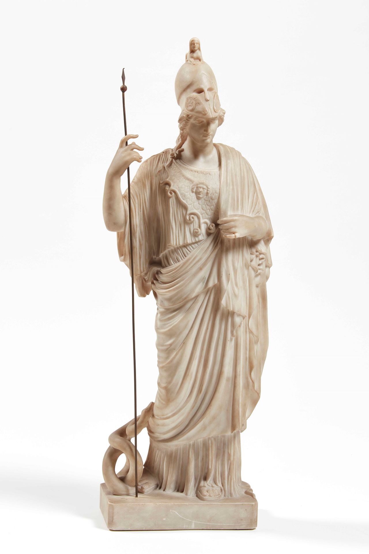 Pallade Atena. Marmo bianco statuario. Arte neoclassica XVIII-XIX secolo 这座雕像是以著&hellip;