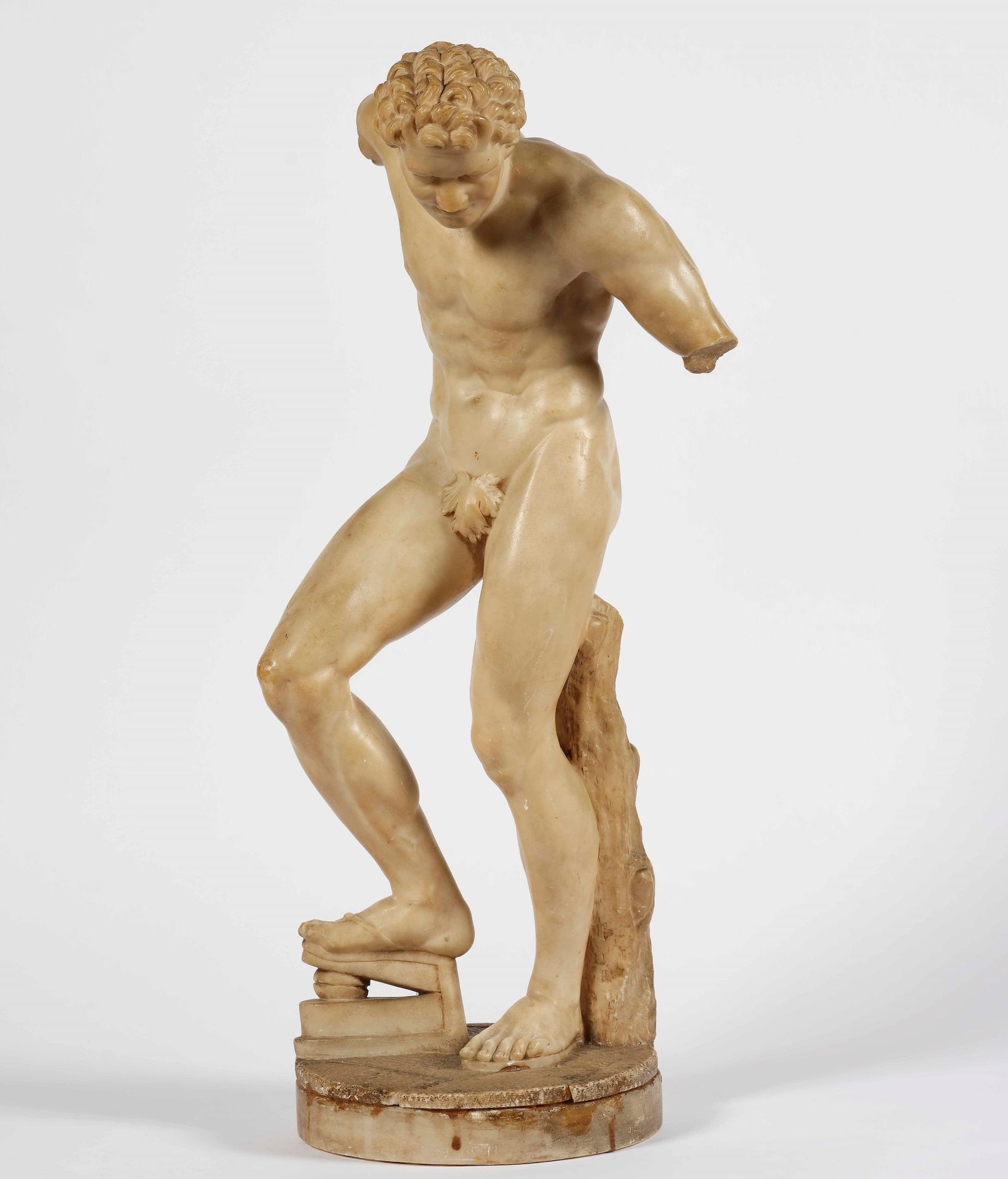 Fauno danzante (Fauno Medici). Alabastro. Arte del XIX secolo. Firma incisa Abel&hellip;